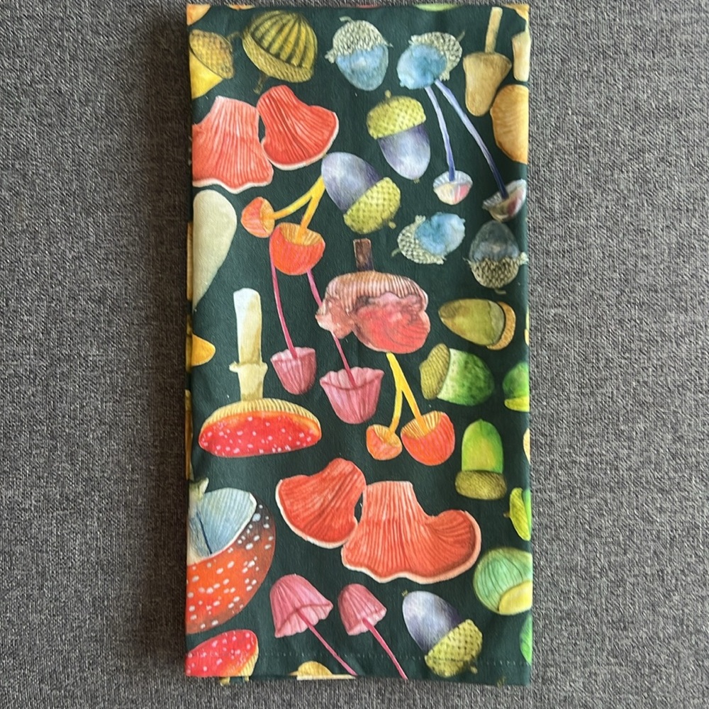NWT Anthropologie Woodland Dish Towel Mushroom Print - Picture 5 of 5